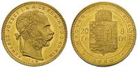 20 franków= 8 forintów 1880, złoto 6.45 g