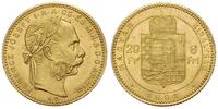 20 franków= 8 forintów 1881, złoto 6.45 g