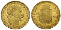 20 franków= 8 forintów 1882, złoto 6.45 g