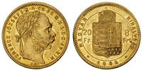 20 franków= 8 forintów 1882, Kremnica, złoto 6.4
