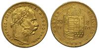 20 franków=8 forintów 1887, złoto 6.44 g