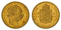 20 franków= 8 forintów 1889, złoto 6.44 g
