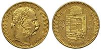 20 franków=8 forintów 1890, złoto 6.44 g
