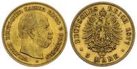 5 marek 1877/A, Berlin, złoto 1.99 g