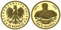100 złotych 2001, Jan III Sobieski, złoto 8.03 g