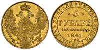 5 rubli 1841, Petersburg, złoto 6.51 g