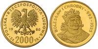 2.000 złotych 1980, Bolesław Chrobry, złoto 8,05