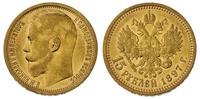 15 rubli 1897, Petersburg, złoto 12.88 g, wybite