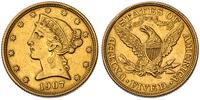 5 dolarów 1907, Filadelfia, złoto 8.34 g