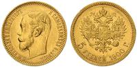 5 rubli 1900, złoto 4,29 g