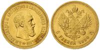 5 rubli 1890, złoto 6,44 g