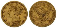 5 dolarów 1892/CC, Carson City, złoto 8.24 g
