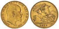 1/2 funta 1910, złoto 3.97 g