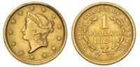 1  dolar 1854, Filadelfia, złoto 1.63 g