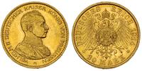 20 marek 1914, złoto 7.96 g, cesarz w mundurze, 