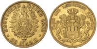 20 marek 1883, złoto 7.94 g, rzadszy rocznik