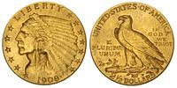 2 1/2 dolara 1908, Filadelfia, złoto 4.16 g