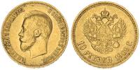 10 rubli 1909, Petersburg, złoto 8.60 g, rzadszy