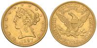 5 dolarów 1897, Filadelfia, złoto 8.33 g