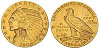 5 dolarów 1908/D, Denver, złoto 8.34 g