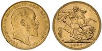 1 funt 1907, Londyn, złoto 7.98 g
