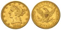 5 dolarów 1886, Filadelfia, złoto 8.34 g