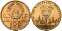 100 rubli z okazji olimpiady 1980 , Moskwa, złot