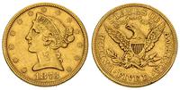 5 dolarów 1873, Filadelfia, złoto 8.32 g