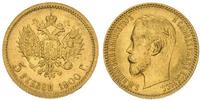 5 rubli 1900, złoto 4.30 g