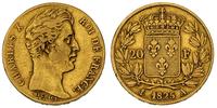 20 franków 1825/A, Paryż, złoto 6.39 g