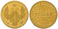 5 rubli 1852, Petersburg, złoto 6.33 g