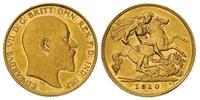 1/2 funta 1910, złoto 3.99 g