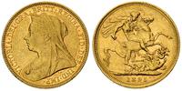 1 funt 1895, Melbourne, złoto 7.96 g