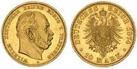 10 marek 1874/A, złoto 3.97 g, piękny egzemplarz