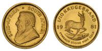 1/10 krugerranda 1981, złoto 3.40 g