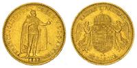 10 koron 1908, Kremnica, złoto 3.38 g