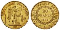 20 franków 1878/A, Paryż, złoto 6,43 g