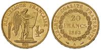 20 franków 1893/A , Paryż, złoto 6.42 g