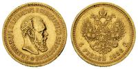 5 rubli 1886, Petersburg, złoto, 6.43 g,