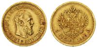 5 rubli 1889, Petersburg, złoto, 6.44 g,