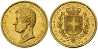 100 lirów 1834, Turyn, złoto, 32.20 g, rzadkie