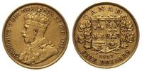 5 dolarów 1912, Ottawa, złoto 8.33 g, drobne rys