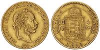 10 franków=4 forinty 1889/KB, Kremnica, złoto