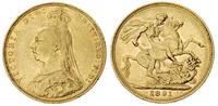 funt 1891, Londyn, złoto 7.46 g