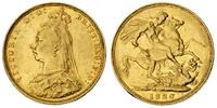 1 funt 1889, Londyn, złoto 7.96 g
