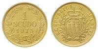 1 scudo 1975, złoto 3.02 g, Friedberg 6