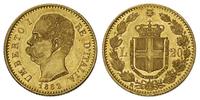 20 lirów 1882 / R, Rzym, złoto, 6.45 g