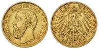 10 marek 1893/G, Karlsruhe, złoto 3.95 g