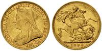 1 funt 1894/M, Melbourne, złoto 7.98 g,
