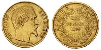 20 franków 1859/A, Paryż, złoto 6.43 g